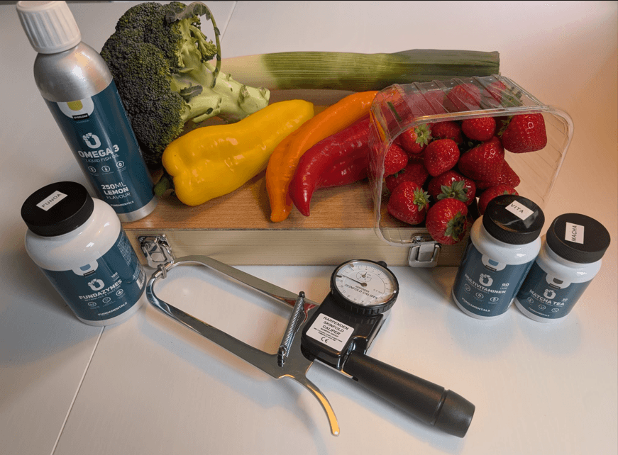 Voeding, suppletie en huidplooimeter voor Personal Hormonal Profiling